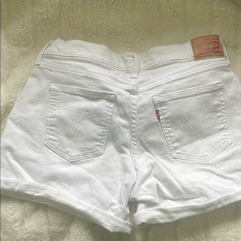 Levi's Women's White Denim Shorts